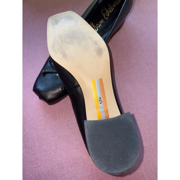 Sam Edelman Rosa Flats in Black Leather 8.5 with Box Womens Low Heels Pumps - Picture 12 of 14
